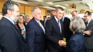 Předseda vlády Andrej Babiš se sešel s velvyslanci členských států Evropské unie a kandidátských zemí, 25. května 2018.