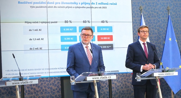 Ministr financí Zbyněk Stanjura na tiskové konferenci vysvětlil plánované změny v DPH, 22. června 2022.