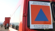 Česko vypravilo konvoj s humanitární pomocí na Ukrajinu, 16. února 2015.