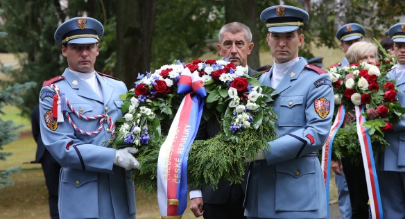 Andrej Babiš uctil v Sezimově Ústí památku prezidenta Beneše, 3. září 2018.