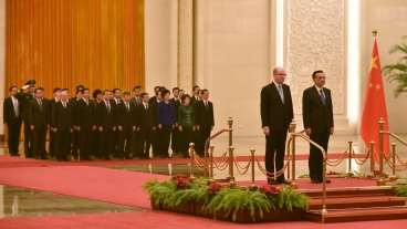 Předseda vlády Bohuslav Sobotka jednal s předsedou vlády Čínské lidové republiky, 27. listopadu 2015.