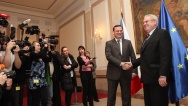 Zasedání vlády se zúčastnil prezident republiky Miloš Zeman 20. března 2013 