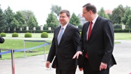 Premiér Petr Nečas se setkal s předsedou vlády Lotyšské republiky Valdisem Dombrovskisem, 25. července 2012