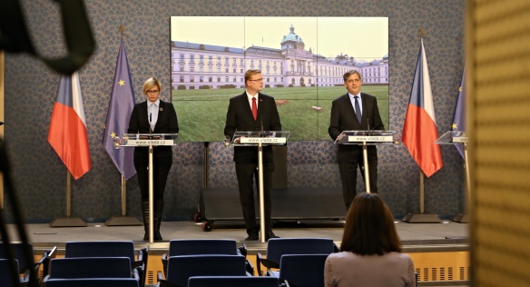 Tisková konference po jednání vlády, 24. října 2016.