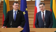 Premiér Petr Nečas se svým litevským protějškem Algirdasem Butkevičiusem