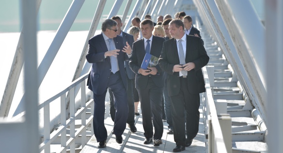 Členové vlády navštívili Vodní nádrž Švihov, 28. května 2018. 