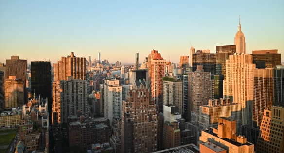 Pohled na ranní panorama New Yorku, 24. září 2019.