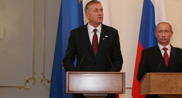 Premiér Vl. Putin - předseda Rady EU a premiér M. Topolánek