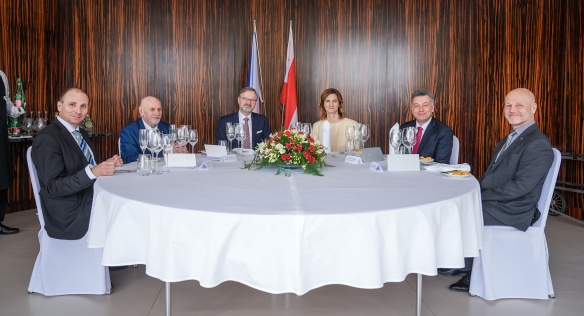 Pracovní oběd s předsedy Ústavního, Nejvyššího a Nejvyššího správního soudu ke 30 letům české justice, 20. března 2023.