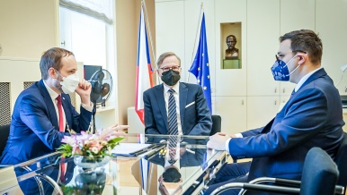 Předseda vlády uvedl Jana Lipavského do funkce ministra zahraničních věcí, 18. prosince 2021.