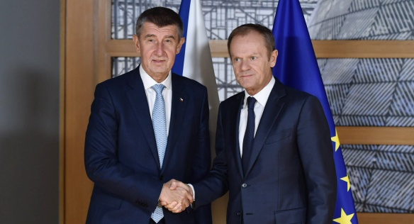 Prime Minister Andrej Babiš held talks in Brussels with European Council President Donald Tusk on November 16, 2018.