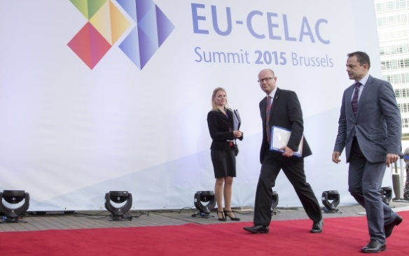 Předseda vlády Bohuslav Sobotka se zúčastnil 10. června 2015 summitu EU–CELAC. Zdroj: European council.