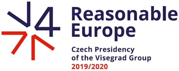 V4 pro rozumnou Evropu/V4 Reasonable Europe - logo V4 pres