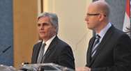 On Thursday 31 July 2014 Prime Minister Bohuslav Sobotka met with the Federal Chancellor of Austria Werner Faymann.