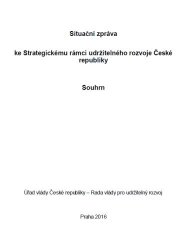 Situační zpráva ke Strategickému rámci udržitelného rozvoje České republiky: souhrn